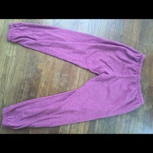 Red/purple sweat pants